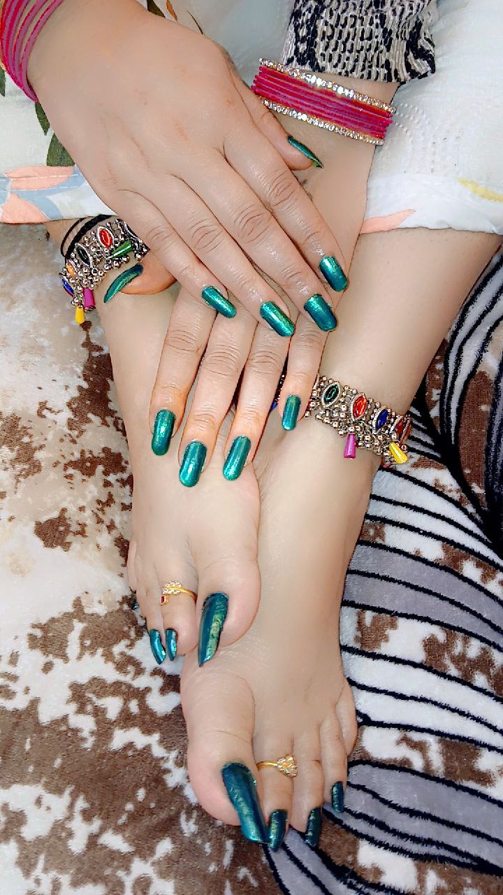 Close-up of feet with painted toenails for the Leh–Ladakh BDSM Mistress page